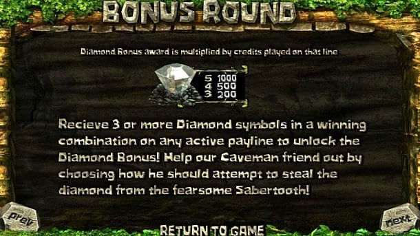 Аппарат 2 Million BC - бонусная игра Бонусная игра в аппарате 2 Million BC