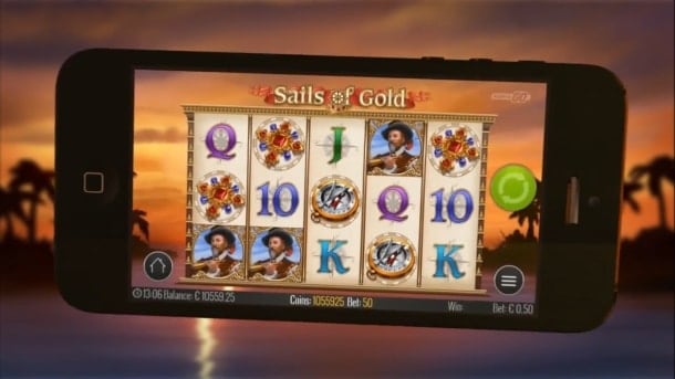 Игровые автоматы для Андроид на деньги - Sails of Gold