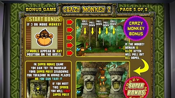 Бонусный режим в игре Crazy Monkey 2