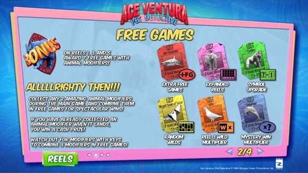 Игровой автомат Ace Ventura - фриспины Фриспины в игровом автомате Ace Ventura