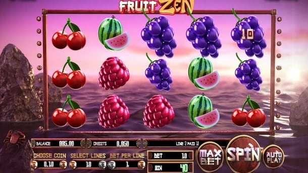Призовая последовательность в игровом автомате Fruit Zen