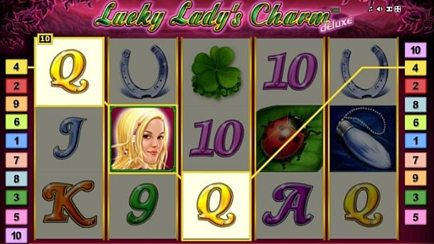 Призовая комбинация с диким знаком в игровом автомате Lucky Ladys Charm Deluxe