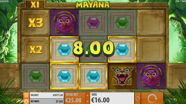 Игровой автомат Mayana - призовая комбинация символов Призовая комбинация символов в игровом автомате Mayana